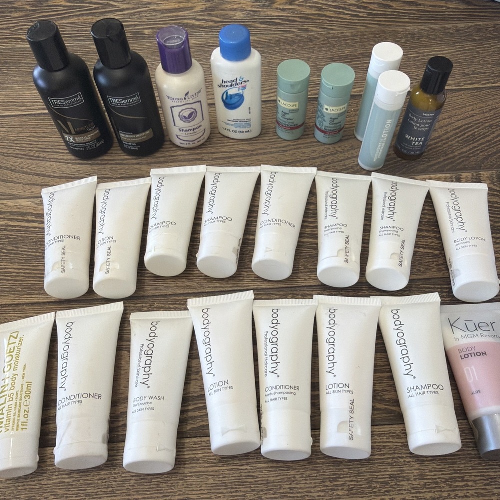 25 Travel Size Hotel Shampoo Conditioner & Lotion Lot Perfect For Gym Or Travel